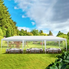 10X30ft Outdoor Garden Party Tent Non-Cloth PE Cloth Plastic Sprayed Iron Pipe picture