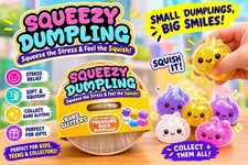 Squeezy Dumpling Squishy Toy – Rare Glitters – Treasure Gold Dumpling – New picture