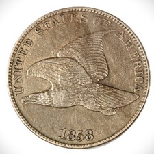 1858 1C Large Letters Flying Eagle Cent-Choice XF- SMH-2615 picture