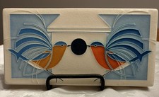 Motawi Tileworks 4x8 tile of Blue Bird “Homecoming”  by artist Charley Harper  picture