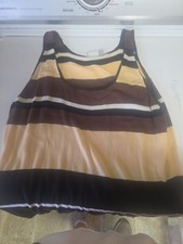 Vintage Merona Striped Knit Sweater Tank Top XL picture