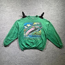Vintage Sun Sportswear Sweatshirt Men XL Green Bass National Wildlife Federation picture