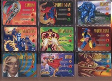 Marvel Overpower Card Game TCG Lot 16 Page Binder 1995  Spiderman,IronMan,Thor picture