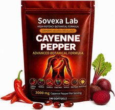 Cayenne Pepper Softgels - 240 Count, Supports Cardiovascular Wellness & Daily Vi picture