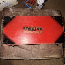 Late 1920’s Gilbert Erector No. 7 1/2 White Truck Set?  Motor works, incomplete. picture