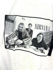 Vintage Nirvana Band Portrait T-Shirt Kurt Cobain 1996 All Sport Heavy Weight XL picture