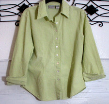 Chico's Women's Top Size 1 US M Long Sleeve Multicolored Plaid picture