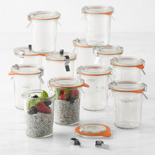 Weck Jar, Weck 760 Mini Mold Glass Jars 5.4 oz Set of 12 with Lids picture