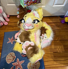 100%Handmade fursuit partial premade head tail & Paws dm for more info picture