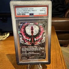 Galarian Moltres V FA Alt Art 177/198 Chilling Reign PSA 10 Gem Mint Pokemon picture