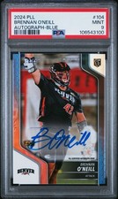 2024 PLL Brennan O'Neill Rookie Card Auto Blue 83/99 PSA 9 picture