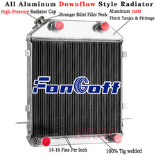 4 Row Aluminum Radiator Fits 1939-1940 Ford Deluxe Pickup Truck Flathead V8 picture