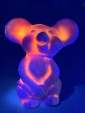 RARE Fenton NFGS Orange Slag Glass Sitting Mouse Member Exclusive UV Glow Ex Con picture