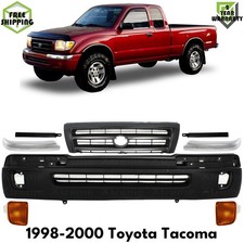 Front Bumper Cover Textured & Grille Assembly Kit For 1998-2000 Toyota Tacoma picture