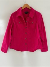 Pendleton Western Jacket Button Front Jean Pink Cotton Spandex Large picture