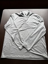 Lululemon Shirt Mens XL Gray Soft Jersey Half Zip Long Sleeve Sweat Wicking picture