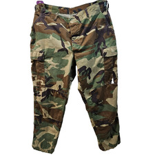 Vtg 1994 US Army Woodland Camo BDU Trousers Cargo Pants Med Reg MR 50/50 NYCO picture