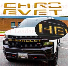 2019-2022 front grille letter inserts Fit Silverado 1500 Custom Yellow picture