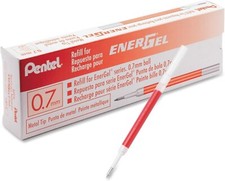 Pentel Refill Ink for EnerGel Liquid Gel Pen, 0.7mm, Red Ink, Box of 12 picture