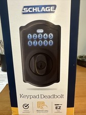 Schlage BE365CAM716 Camelot Trim Keypad Deadbolt - Aged Bronze picture