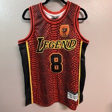 Headgear Classics Legend Stitched Basketball Tribute Jersey Red Men Small M picture