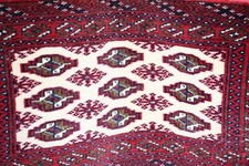 (2) Turkish Handwoven Vintage Cushion Cover, Red, Black and Cream 25