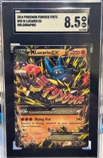 2014 Pokemon XY Furious Fists M Lucario EX #55 Ultra Rare SCG 8.5 picture