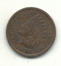 A VINTAGE VG DETAILS 1904 INDIAN HEAD CENT-OLD US COIN-APR170 picture