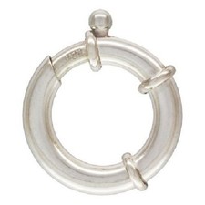 19mm EXTRA LARGE Polished Senora Spring Ring Clasp Silver 925 picture