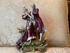 Vtg TEMPLITZ Austria Handpainted Porcelain Couple Sculpture Art Nouveau Perfect picture
