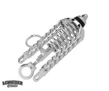 OG Lowrider Classic Spring Suspension Fork Slammer Double SquareTwist Kit Chrome picture