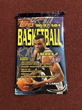 1996-97 TOPPS 🏀 SERIES 2 FACTORY SEALED PACK JORDAN KOBE ROOKIE 11 CARDS PACKS picture