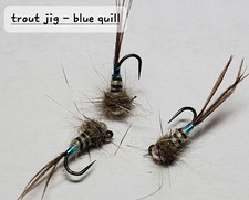 Tungsten Bead Head Trout Jig Fly, Trout Jig Nymph, BH Nymph Blue Quill picture