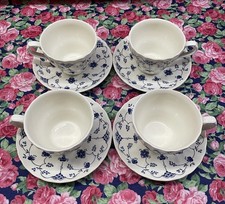 Vintage Churchill England Finlandia Pattern  Teacup/Mug & Saucer Set Of 4 (8pc) picture