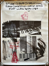 1989 Van Cliburn Piano (Rauschenberg) Wall Poster Print 32