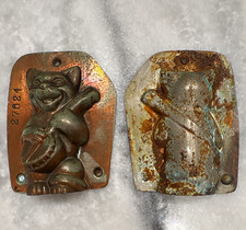 Antique Anton Reiche Tinned Copper Cat Chocolate Mold / Mould 27621, Dresden picture