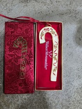 2000 Wallace Silversmiths Candy Cane Christmas Ornament  Original Box picture