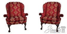 73509: Pair KINDEL Winterthur Mahogany Wing Chairs picture
