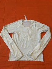 Lululemon Swiftly Shirt Womens 6 White Long Sleeve Yoga Run Gym & Running picture