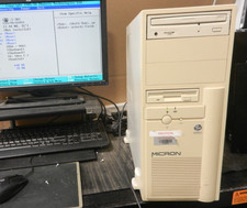 Vintage MICRON DESKTOP PC 133MHz Pentium - SEE BioS SCREEN PICS picture
