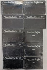 1973-1982 U.S. Mint Proof Sets OGP Box Lot of (10) Annual Sets picture