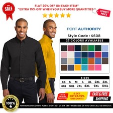 Port Authority S608 Men's Long Sleeve Easy Care Button Down Dress Comfort Shirt picture
