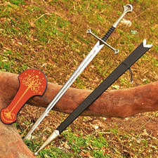 Anduril Narsil Sword Replica King Aragorn Lord of the Rings Stainless Steel Disp picture