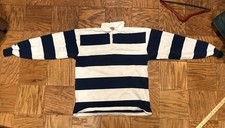 Vintage 90s Navy Blue And White Field Hockey Barbarian Rugby Size XXL picture