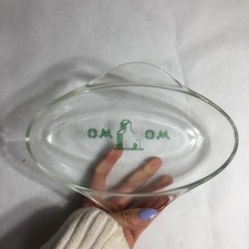 VTG O&M Elevator Glass Plate Oval Farm Tractor Wreath Bow Christmas Cross-Stitch picture