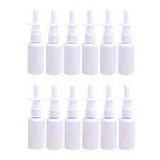12 Pieces 30 ml Empty Plastic Nasal Spray Bottles Refillable white picture