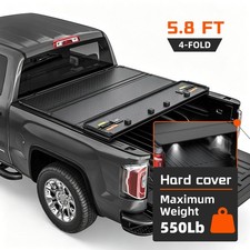 Hard 4-Fold Tonneau Cover For 2019-2026 Silverado Sierra 1500 5.8FT Truck Bed picture