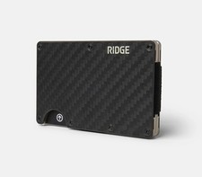 New Ridge Minimalist Wallet Card Holder Carbon Fiber Wallet With Cash Strap picture