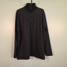 RefrigiWear Mens 3XL Black 1/4 Zip Base Layer Long Sleeve Shirt 088TR Pullover picture