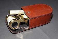Antique French Mother of Pearl & Brass Opera Glasses Working Binoculars Gift picture